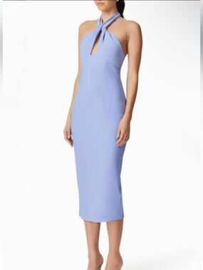ELLIATT
Victoria Halter Neck Stretch Crepe Cocktail midi dress size M Medium